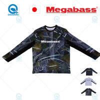 JAPAN Megabass Quick Dry Fishing Clothes GAME LONG SLEEVE Big Size REAL CAMO Mesh Summer Cool Big Logo Breathable