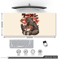 แผ่นรองเมาส์ขนาดใหญ่สไตล์ญี่ปุ่น Art Dragon Mouse Pad แผ่นรองเมาส์สีดำ XXL 900x400 มม