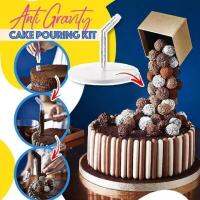 ชุดอุปกรณ์ที่วางเค้กป้องกันแรงโน้มถ่วง Diy สําหรับตกแต่งเค้ก Pouring Cake Kit