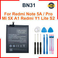 แบตเตอรี่ BN31 3000MAh สำหรับ Xiaomi Redmi Nota 5Anota 5A Pro Mi A1 5X Y1 Lite Redmi S2 Bateri Efon