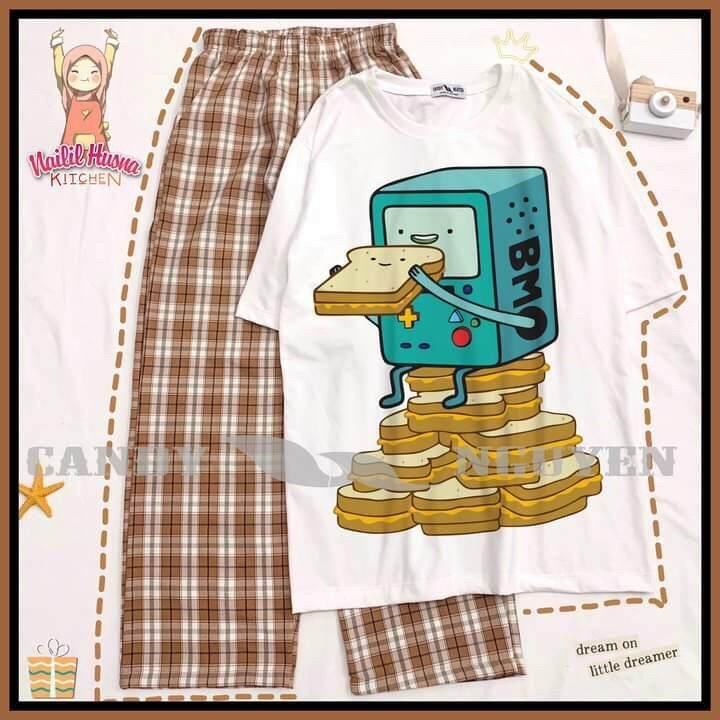 Sét Bộ Áo Coton 3D Cartoon Hoạt Hình Forn Rộng + Quần Cạp Cao Caro Ống Rộng Hot Trend Hàn Quốc Xì Teen TTSLB0131 Sét Bộ Áo Coton 3D Cartoon Hoạt Hình Forn Rộng + Quần Cạp Cao Caro Ống Rộng Hot Trend Hàn Quốc Xì Teen TTSLB0131
