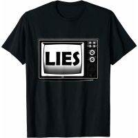 Classical Tee Fake News R Lies Defund เสื้อยืดสื่อกระแสหลัก Super Birthday For Men