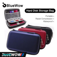 BlueWow แบบพกพา2.5นิ้วฮาร์ดดิสก์ไดรฟ์เคสป้องกันพาวเวอร์แบงค์สาย USB กระเป๋าเก็บของมีซิปที่เก็บสาย USB GH1805