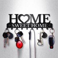 Sweet Home โลหะสีดำระเบียงติดผนังเสื้อผ้า Rack Key ผู้ถือห้องครัวห้องน้ำ Rangement ตะขอแขวน-Wefdger