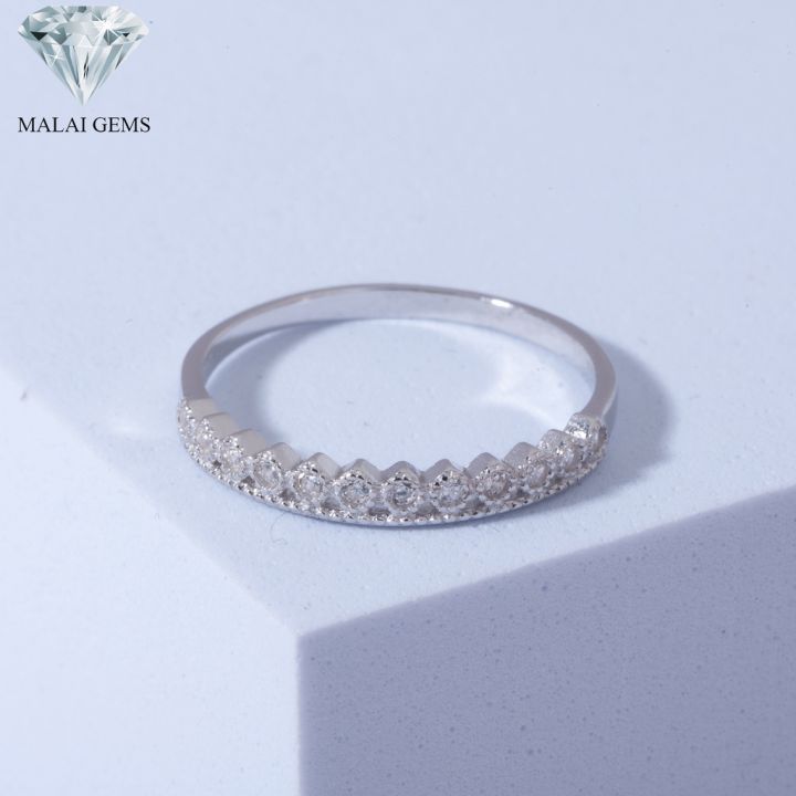 malai-gems-แหวนเพชร-แหวนมงกุฎ-เงินแท้-925-เคลือบทองคำขาว-ประดับเพชรสวิส-cz-รุ่น071-1ri57426-แถมกล่อง-แหวนเงินแท้-แหวนเงิน-แหวน