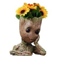 Baby Groot Flowerpot Tree Man Planter Flower Pot Pencil Pen Holder Office Party Ornament Christmas Birthday Gift Home Decor