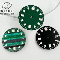 28.5Mm Watch Dial Green Luminous Dial Fit NH35 Movement