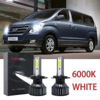 New หลอดไฟหน้าฮาโลเจน LED 6000K สีขาว แบบเปลี่ยน สําหรับ Hyundai Grand Starex 2008-2018 2 ชิ้น