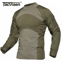 TACVASEN Oversize Long Sleeve Work tshirt Mens Summer Tactical T-shirt Combat Hunt Game Camouflage Clothing Ristops Tee Tops