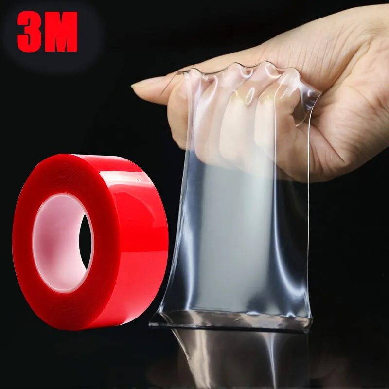 Transparent Nano Tape Reusable Waterproof Adhesive Traceless