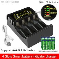 4 Slot Battery Charger For AAA/AA Rechargeable Batter Charger With LED Indicator Charger Cable For AA/AAA Ni-MH/Ni-Cd Batteries (hot sell) ougd35