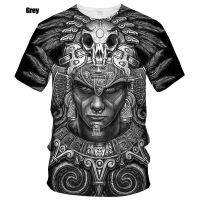 (ในสต็อก) ฤดูร้อนล่าสุด 2023, Aztec, นักรบเม็กซิกันพิมพ์เสื้อยืด 3D ชาย / หญิงสนุกสบาย ๆ แขนสั้นแฟชั่นสตรีทแฟชั่น O คอด้านบน (ชื่อเล่นและโลโก้ฟรี)