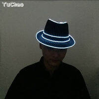 [ Star Fun]10สีให้เลือก Luminous Trendy EL Wire Hat Glowing Magic Cap Lighting Up ไนท์คลับงานเลี้ยงค็อกเทล