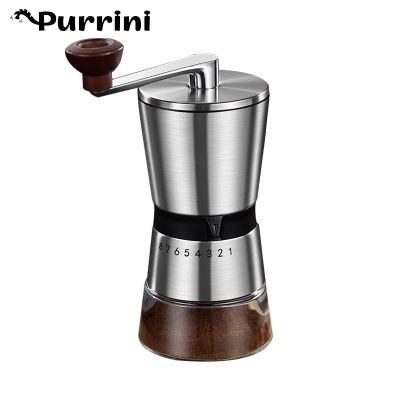 （HOT NEW） PortableCoffee Grinder Hand Coffee Mill WithBurrs 6/8 Adjustable SettingsHand Crank Tools