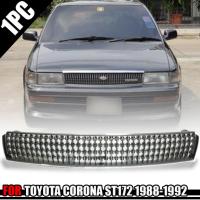 กระจังหน้า หน้ากระจัง รุ่น โตโยต้า โคโรน่า TOYOTA CORONA ST172 โฉมแป๊ะยิ้ม ปี 1988 - 1992 สีโครเมี่ยม 1 ชิ้น