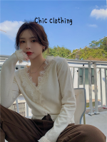 Chic Clothing เสื้อแขนยาวผญ เสื้อคลุมหญิง เสื้อกันหนาว ผญ เสื้อสเวตเตอร์ เสื้อไหมพรมผญ เสื่อฮู้ดหญิงคู่ เสื้อแขนยาวหลวม 2023 ใหม่ 36Z230908