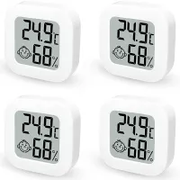 Pack of 4 Indoor Mini Humidity Meter with Temperature Humidity Monitor