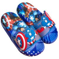 Disney Childrens Cotton Slippers Boys and Girls Autumn and Summer Cartoon Beach Non-slip Soft-soled Indoor Shoes Home Sandals