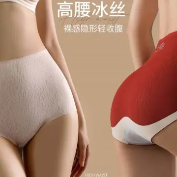 Ice Silk Seamless Thongs High Waist Abdominal Women's Underwear - China Women  Underwear and Plus Size Underwear price