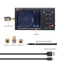 คุณภาพดี GS-320ใหม่เครื่องวิเคราะห์เสาอากาศ VNA ตัววิเคราะห์เครือข่ายเวกเตอร์6Ghz Nanovna ขนาด23Mhz-6200Mhz + 3.2นิ้ว LCD + แบตเตอรี่4000Mah + เคส