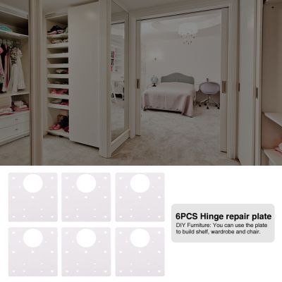 【LZ】 6pcs Hinge Repair Plate Window Furniture Kitchen Cupboard Cabinet Door Home ABS Hinge Fixing Plate Cabinet Door Repair Plate