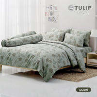 TULIP ชุดเครื่องนอน ผ้าปูที่นอน ผ้าห่มนวม รุ่นTULIP Delight พิมพ์ลาย DL091 ลายดอกไม้ โทนสีเทา สบายตา ในสไตล์ที่เป็นคุณ