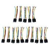 15 Pcs 5 Pin Wires Cable Relay Socket Harness Connector DC 12V for Car Auto