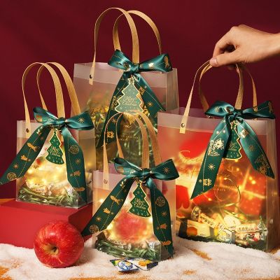 [COD] gift bag packaging apple box empty candy transparent portable decoration