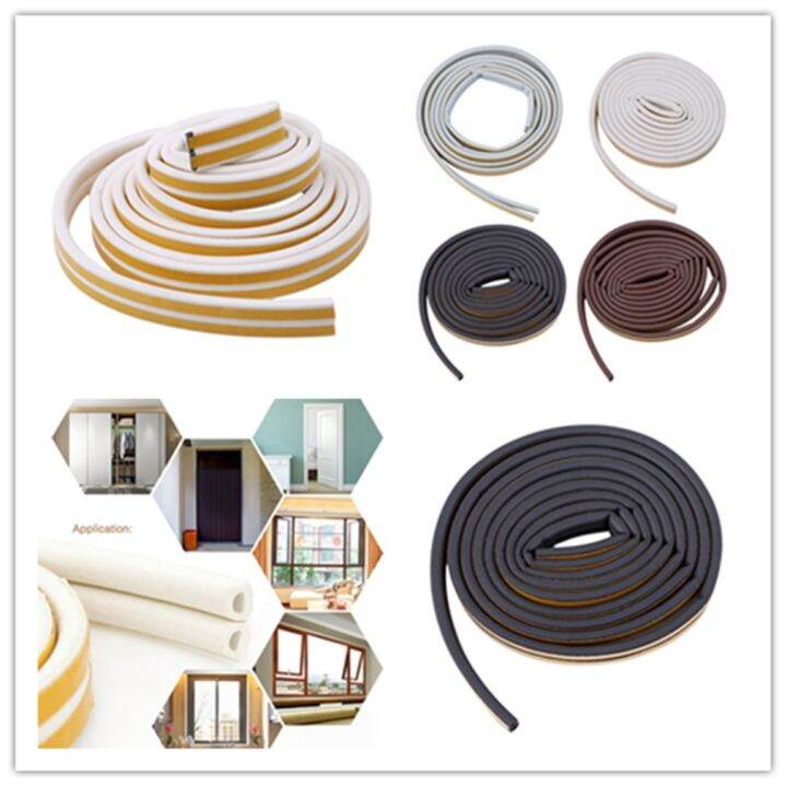 5 Meters Sealing Soundproofing D Type Draught Window Tape Excluder Self