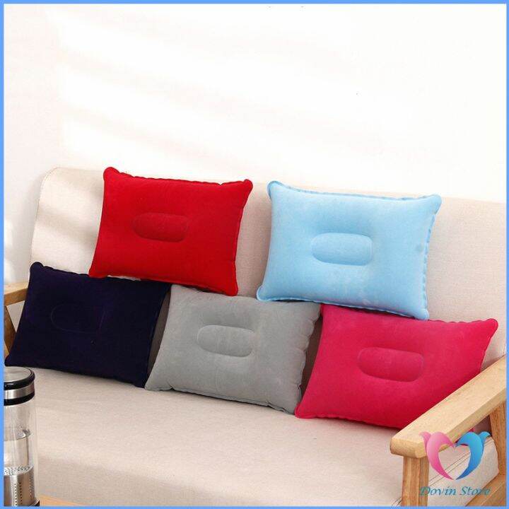 หมอนเป่าลม-หมอนพกพา-หมอนหนุนหลัง-หนุนนอน-inflatable-pillow