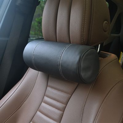 Seat Headrest Travel Rest Neck Pillow For Tesla Model 3/Y/X/S PU Leather Neck Pillow Memory Foam Pillows Car Accessories