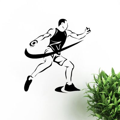 Wall Decal Sports Competitions Athletics Discus Throwing Vinyl Sticker Bedroom single piece package Pattern Wall Sticker D214