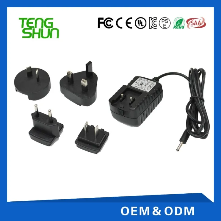 5V2A Interchangeable Power Adapter Safety Interchangeable Multi