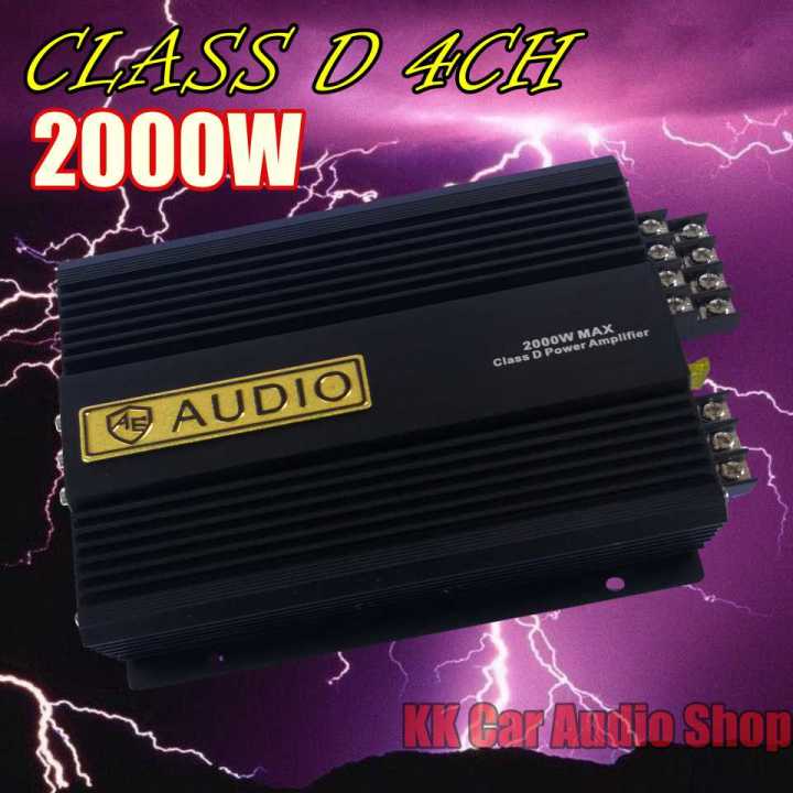 เพาเวอร์แอมป์-คลาสดี-4-ch-2000-w-สำหรับรถยนต์-ยี้ห้อ-ae-audio-พาวเวอร์แอมป์-class-d-4ch-2000w-ขับกลางแหลม-หรือซับ