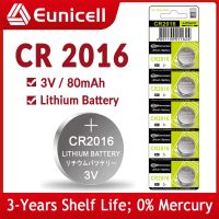 Eunicell แบตเตอรี่สำหรับใส่เหรียญ CR2016 70มิลลิแอมป์ต่อชั่วโมง CR 2016 DL2016 BR2016 ECR2016 LM2016แบตเตอรี่ลิเธียม3โวลต์สำหรับกุญแจรีโมตนาฬิกา