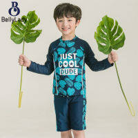 2pcs Boys Split Swimsuit Quick-drying Long Sleeves Sun Protection Swimwear Swimming Trunk【fast】