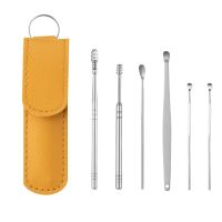 7Pcs/set Cleaning Earpick Ear Cleaner Earpick Sticks Wax Removal Tool Care Ear Cleanser Spoon Earwax Remover Curette Ear Pick Health Accessories