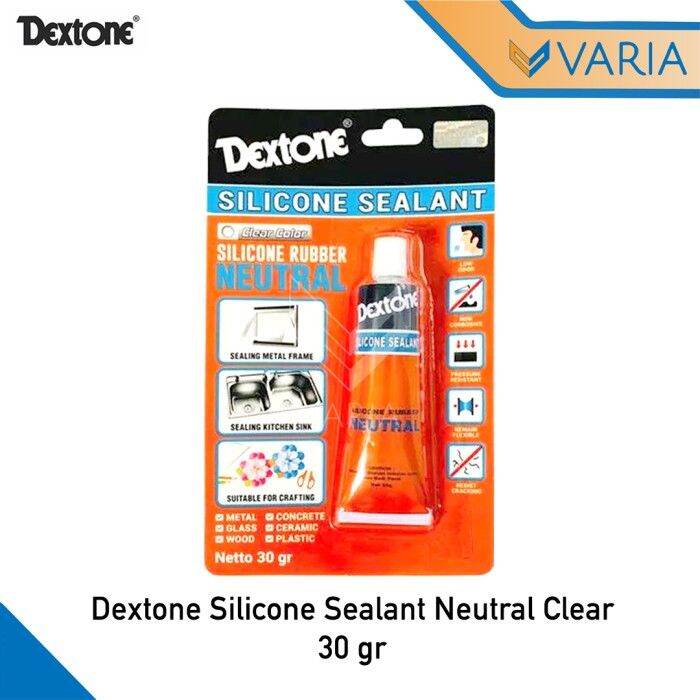 Dextone Silicone Sealant Neutral 30 gr Clear Lem Kaca Rubber Netral Lazada Indonesia
