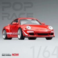 POPRace 1:64 Model Car RWB 997 Alloy Die-Cast Sport Vehicle-สีแดง