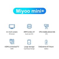 MIYOO MINI PLUS เครื่องเล่นวิดีโอเกมมือถือแบบย้อนยุคพกพาระบบลีนุกซ์จำลองเกมคลาสสิก3.5นิ้ว IPS V2เกมจอ HD