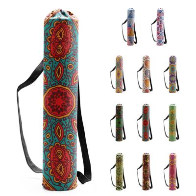 □☈ Fashion Yoga Mat Bag Canvas Yoga Bag Easy Carry Yoga Backpack Dance Sports Gym Mat Cover Sports Backpack Fit Most Size Mats 2023