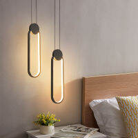 Modern LED pendant lights minimalist restaurant coffee barliving roombedside pendant lamp background wall long line hang lamp