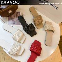 Hot sell KRAVOO Women Temperament Slippers Towel Design Charm Open-toe Set Foot Vacation Beach Flat Sandals Casual Flip Flops Woman Shoes