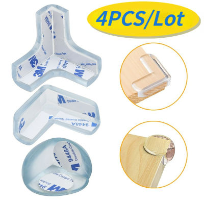 4PCS/Lot Safety Corner Protectors Set High Resistant Adhesive Gel Baby Proof Guards Clear Silicone Furniture Table Edge Corner Protection