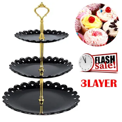 BLACK - Cake Plate Holder dessert buffet stand and trays set Dessert Stand  Cupcake Pastry Cookie Tray Rack Vegetable Tool Wedding Cake Plate Party  Dessert Storage Rack Fruits | Lazada PH