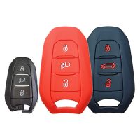 fvdbsdv Silicone Car Key Case Full Cover For Peugeot 308 408 508 2008 3008 4008 5008 Citroen C4L C5 C6 C3-XR Keyless Holder Accessories