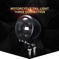 ไฟท้ายรถจักรยานยนต์ LED สีแดง Cafe Racer สไตล์หยุดไฟท้ายมอเตอร์ไซด์เบรคด้านหลังไฟท้ายสำหรับ Chopper สำหรับ Bobber 12V