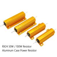 50W 100W Aluminum Power Metal Shell Case Wirewound Resistor 0.01R 100K 1 6 8 10 20 200 500 1K 10K ohm resistance RX24 ibuw