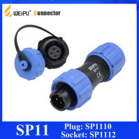 Original Weipu SP11 Series 2 3 4 5 Pin IP68 SP1110 SP1112 2 3 4 5 Pin กันน้ำชายหญิงปลั๊กด้านหลัง Mount Socket