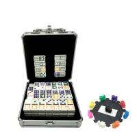 Professional Mexican Train Domino Game in an Aluminum Case For Friends Gift